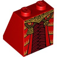 Lego kostka (kostička) 2x2x2 sklon (šikmá) 65°, červená (6074706)